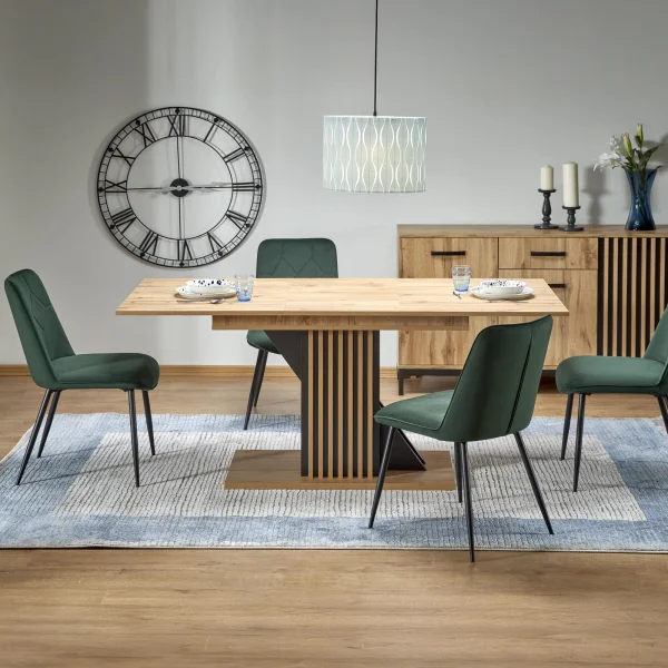 Tavolo allungabile 130/175cm moderno rovere nero Lavander