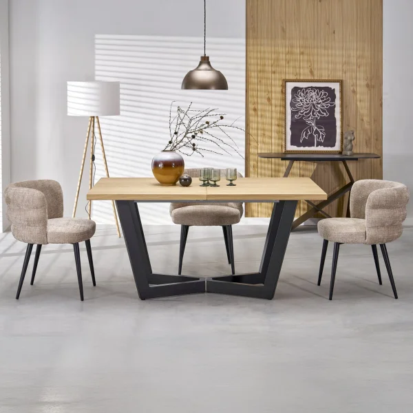 Tavolo allungabile 160/250cm industrial nero rovere Ridge