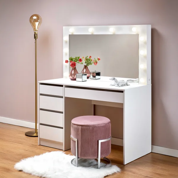 Toeletta da trucco con specchio 120x140cm con LED bianco Cherie