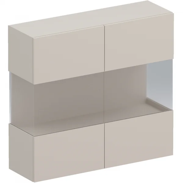 Vetrina sospesa 95x88h cm 2 ante beige Sunset