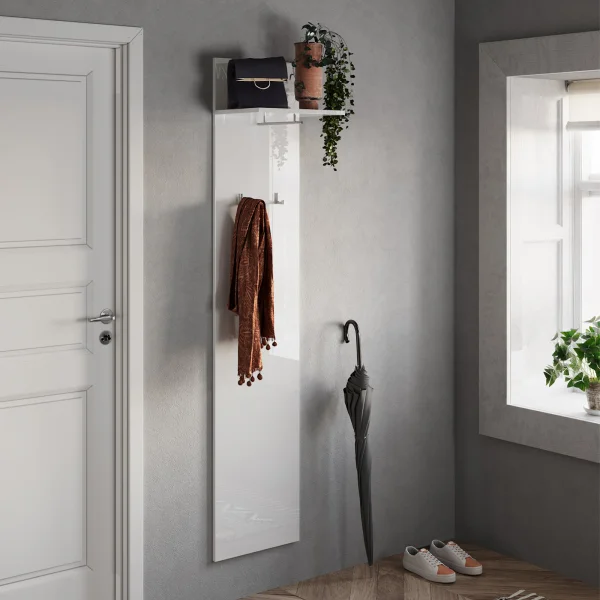 Appendiabiti da parete 40x184h cm bianco Sunset-Welky