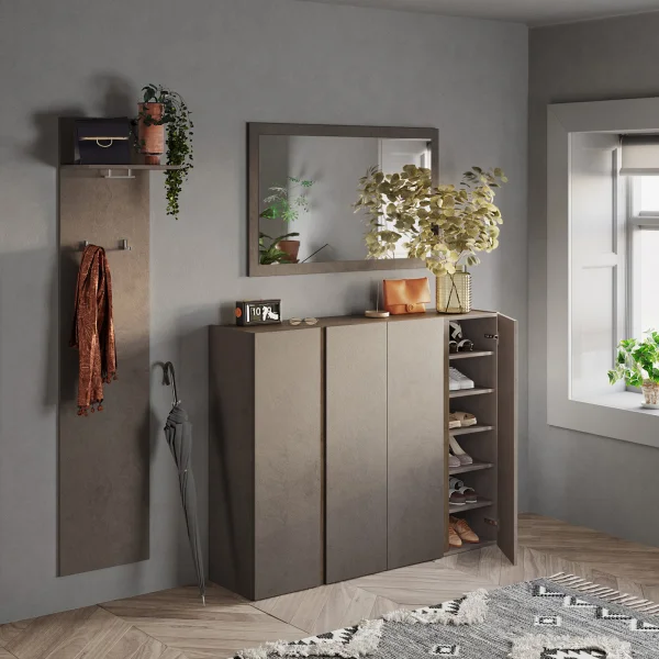 Appendiabiti da parete 40x184h cm marrone bronzo Sunset-Welky