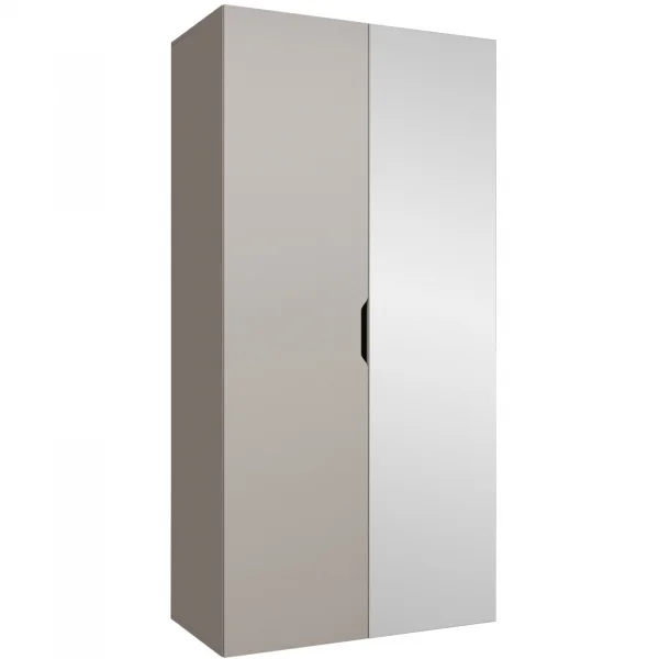 Armadio 100x202 2 ante con specchio beige cashmere Valencia