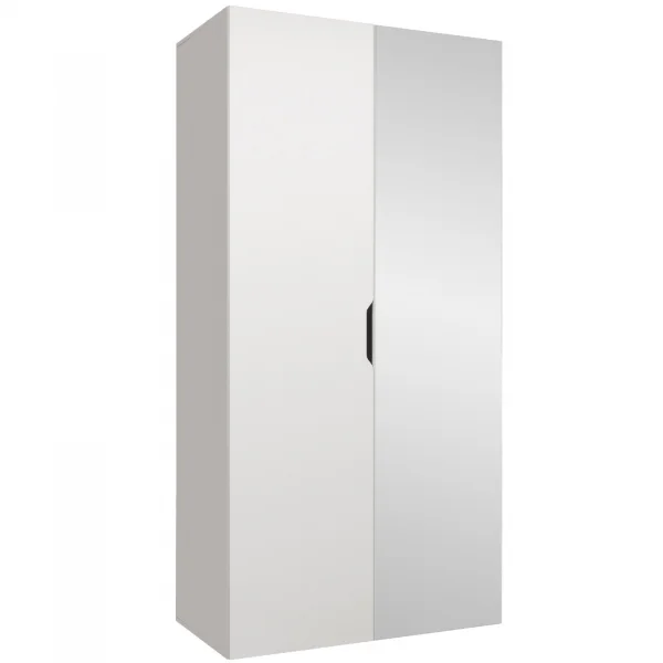 Armadio 100x202 2 ante con specchio bianco opaco Valencia