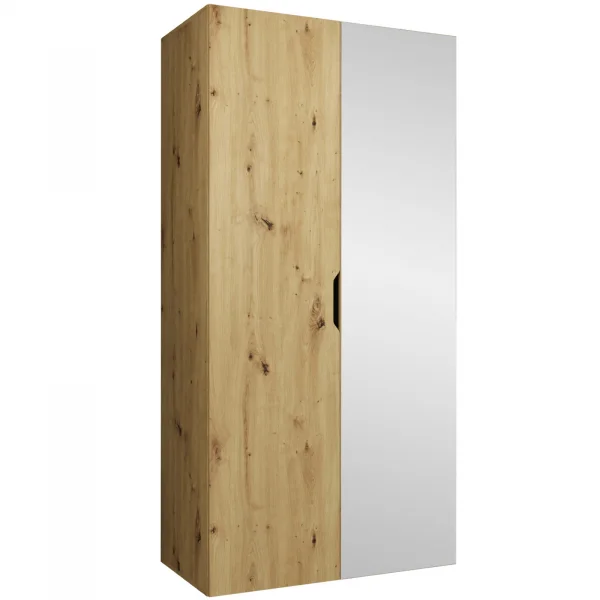 Armadio 100x202 2 ante con specchio rovere Valencia