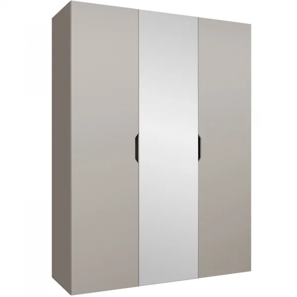 Armadio 150x202 3 ante con specchio beige cashmere Valencia