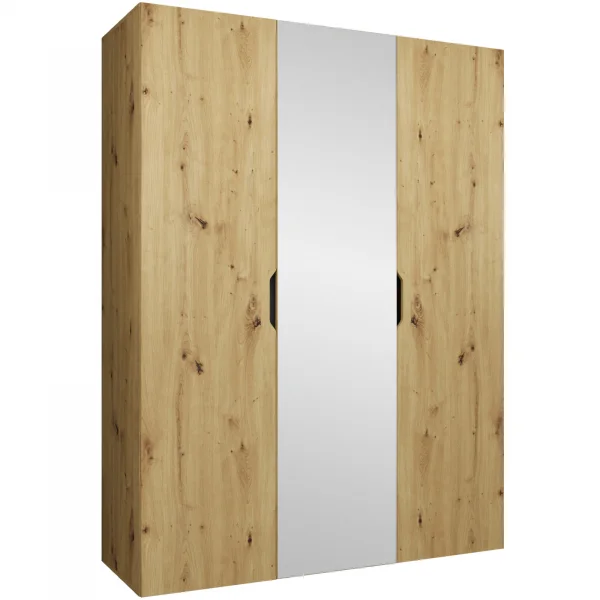 Armadio 150x202 3 ante con specchio rovere Valencia