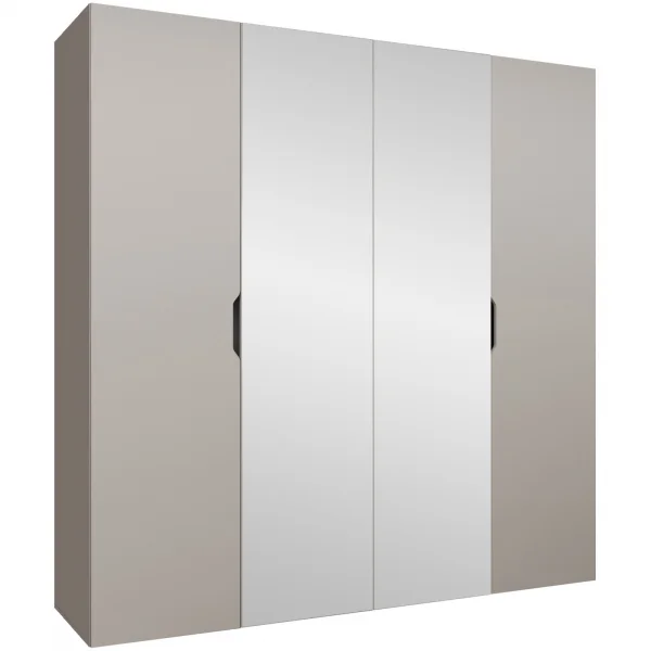 Armadio 200x202 4 ante con specchio beige cashmere Valencia