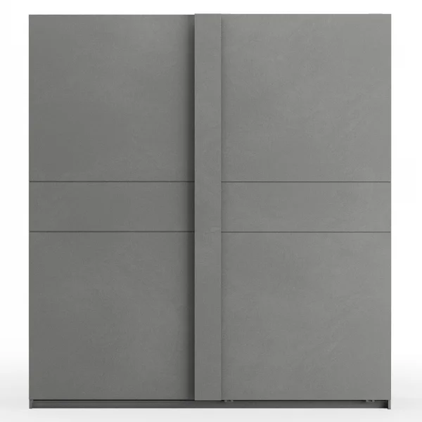 Armadio 220x240cm 2 ante scorrevoli grigio scuro Fummy