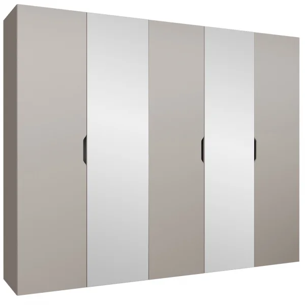 Armadio 250x202 5 ante con specchio beige cashmere Valencia
