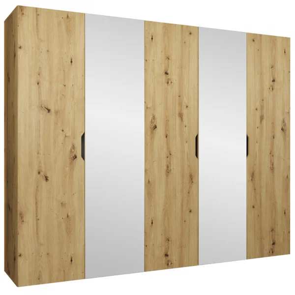 Armadio 250x202 5 ante con specchio rovere Valencia