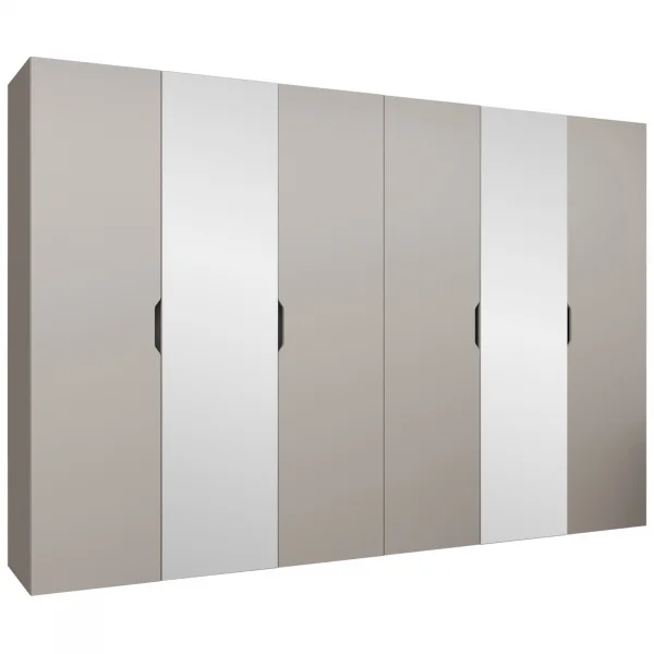 Armadio 300x202 6 ante con specchio beige cashmere Valencia