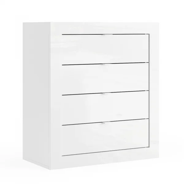 Cassettiera bagno 70x78h cm 4 cassetti bianco lucido Turny