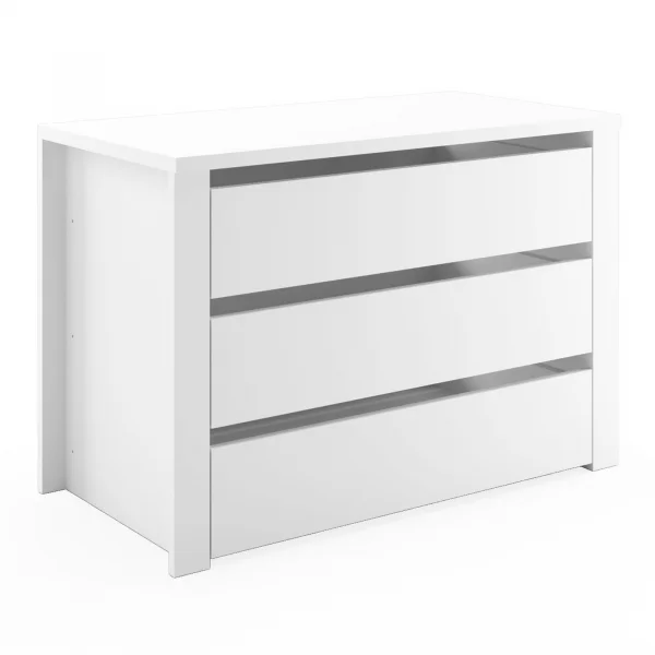 Cassettiera interna 3 cassetti per armadio modulo 90cm bianco Batty