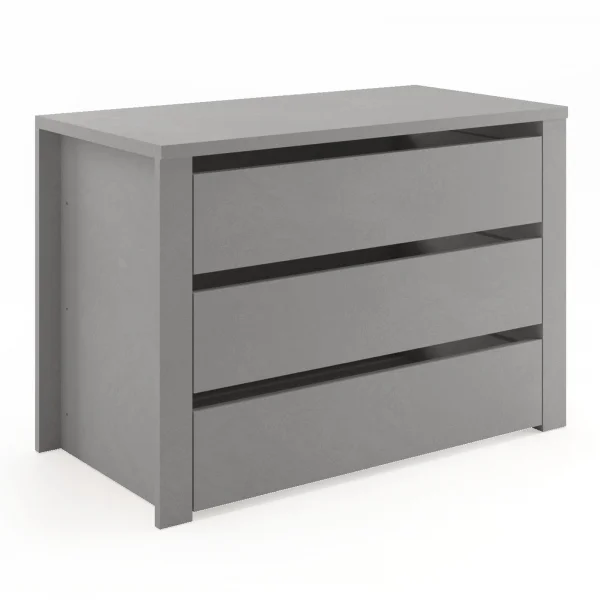 Cassettiera interna 3 cassetti per armadio modulo 90cm grigio scuro Batty