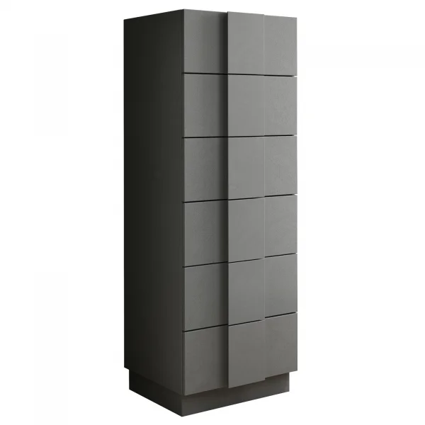 Cassettiera multifunzione 50x138cm 6 cassetti grigio scuro Fummy - Tally - Brilly