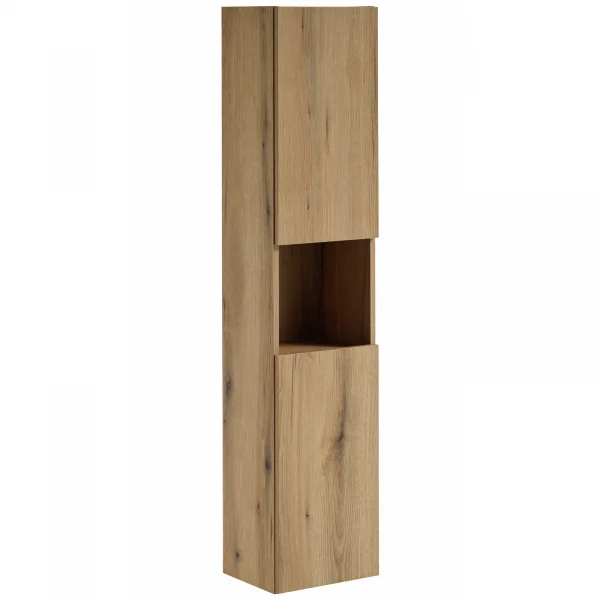 Colonna bagno sospesa 30x140h cm 2 ante rovere Rovery
