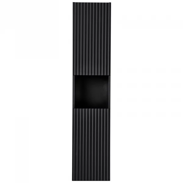 Colonna bagno sospesa 30x140h cm cannettato 2 ante nero Cleany