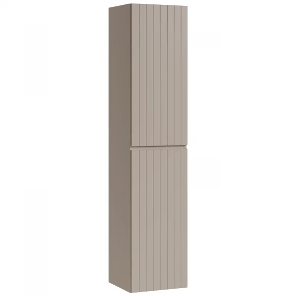 Colonna bagno sospesa 35x160h cm cannettato 2 ante beige Autentic