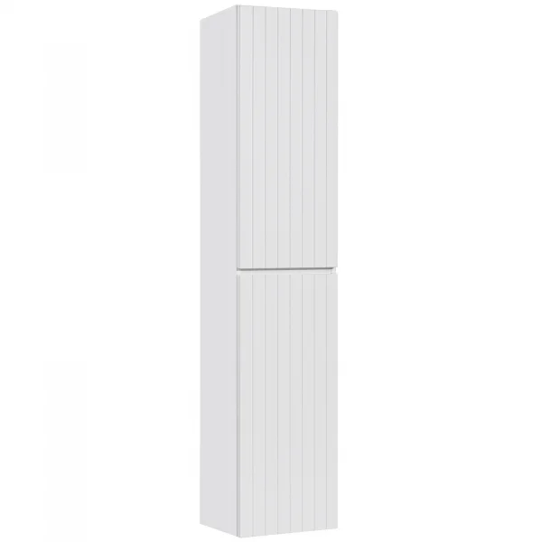 Colonna bagno sospesa 35x160h cm cannettato 2 ante bianco Autentic