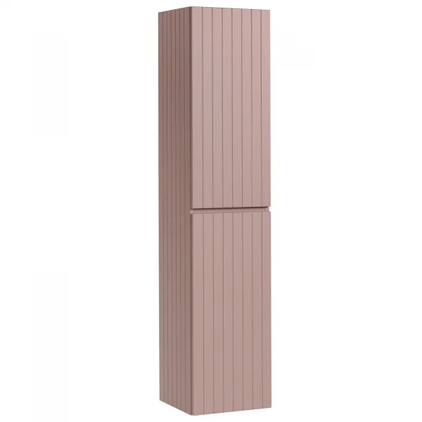 Colonna bagno sospesa 35x160h cm cannettato 2 ante rosa Autentic