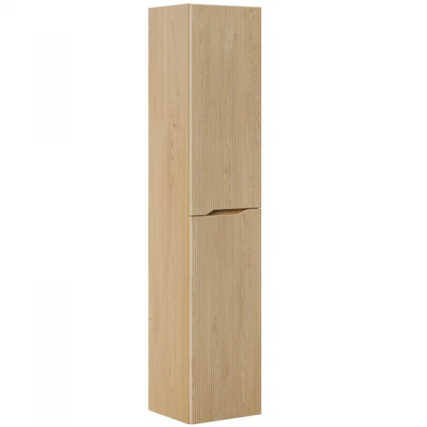 Colonna bagno sospesa 35x170h cm cannettato 2 ante rovere Pretty