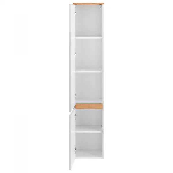 Colonna bagno sospesa 35x176h cm 2 ante bianco rovere Dual