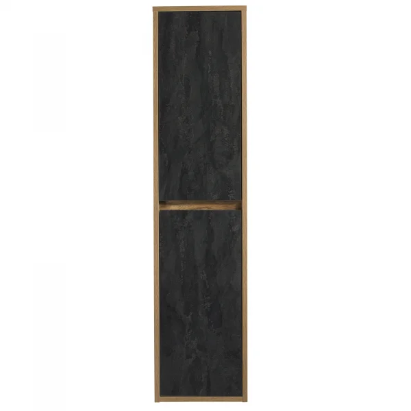 Colonna bagno sospesa 40x170h cm 2 ante rovere antracite Stony