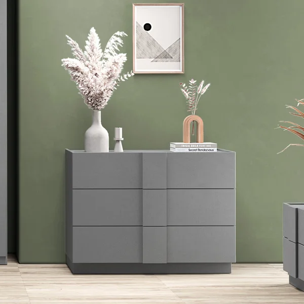 Comò cassettiera multifunzione 110x83cm 3 cassetti grigio scuro Fummy - Tally - Brilly