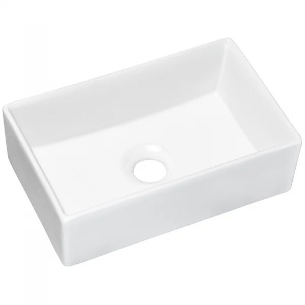 Lavabo bagno da appoggio 35x22cm ceramica bianco Puky