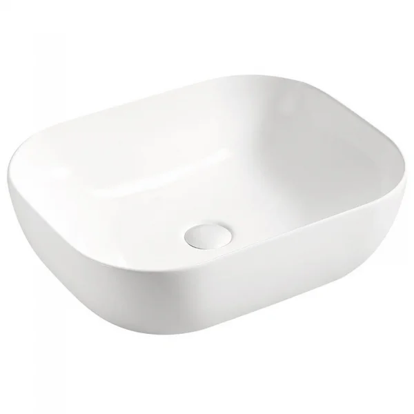 Lavabo bagno da appoggio 50x40cm ceramica bianco Bloom