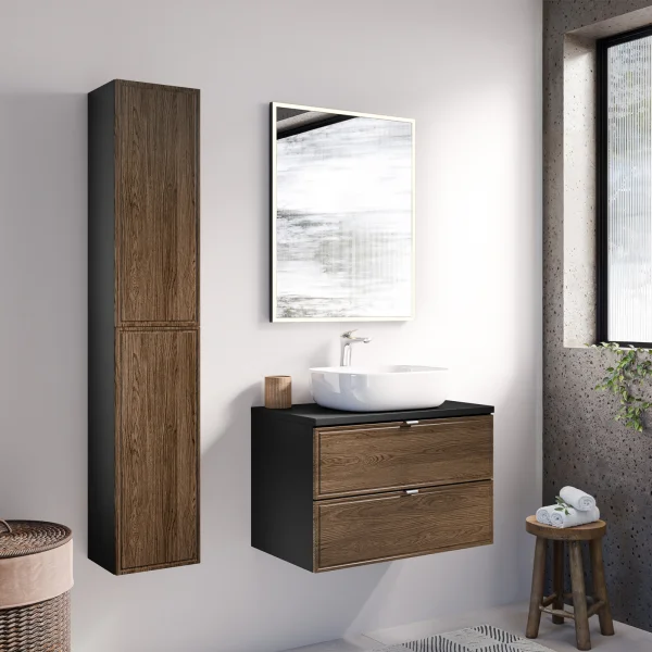 Lavabo bagno da appoggio 50x40cm ceramica bianco Bloom