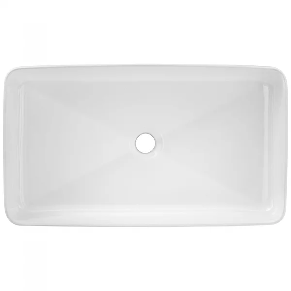 Lavabo bagno da appoggio 61x34cm ceramica bianco Obscur