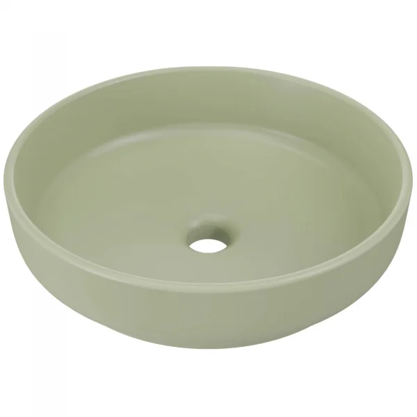 Lavabo bagno da appoggio ø40cm ceramica verde Lolli