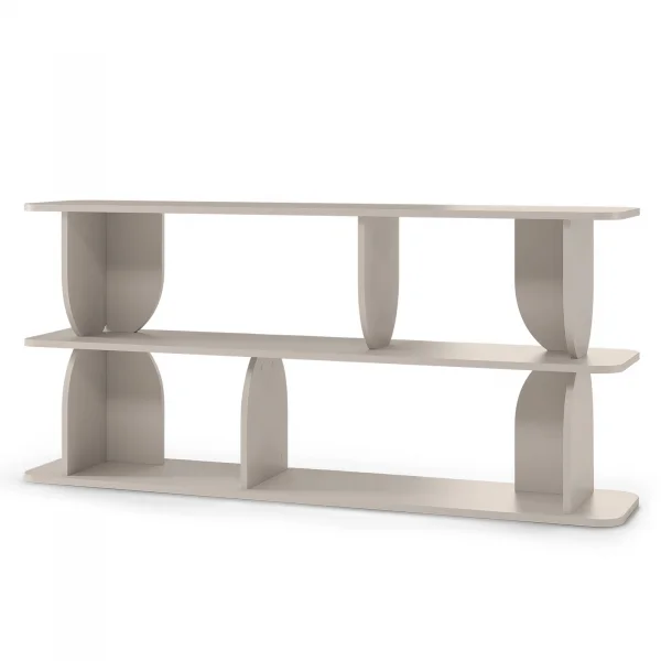Libreria 160x156h cm moderna soggiorno cashmere Bukly
