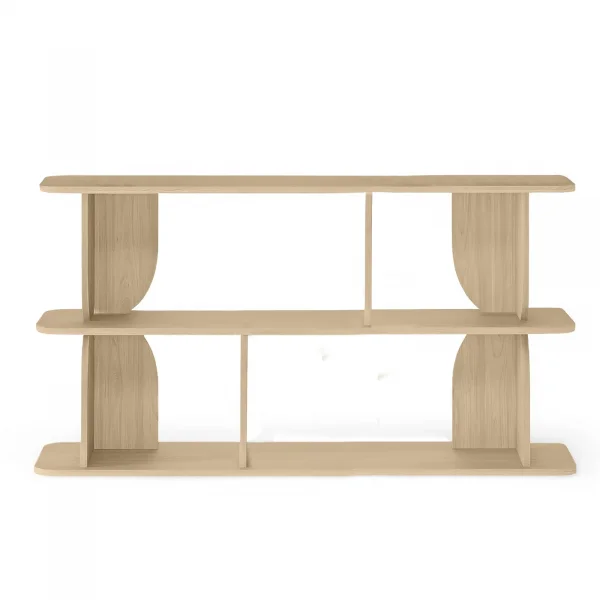Libreria 160x156h cm moderna soggiorno rovere Bukly