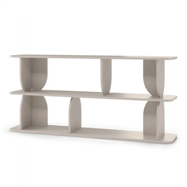 Libreria 160x78h cm moderna soggiorno cashmere Bukly