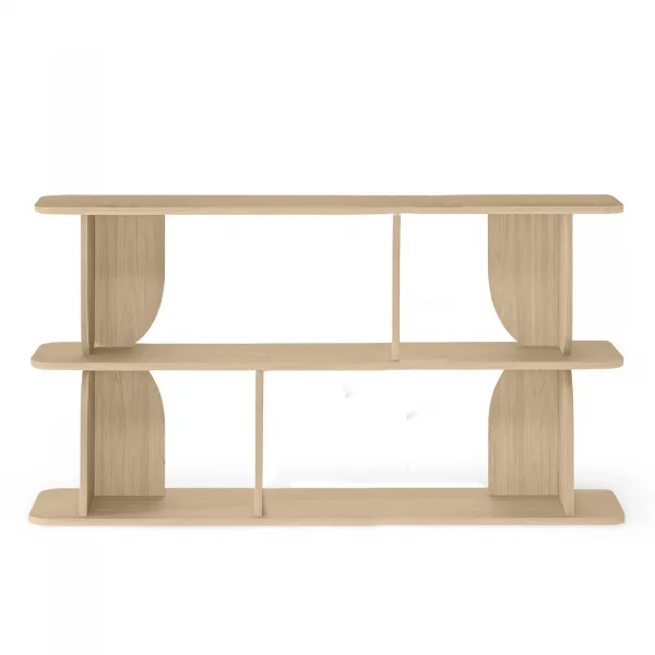 Libreria 160x78h cm moderna soggiorno rovere Bukly