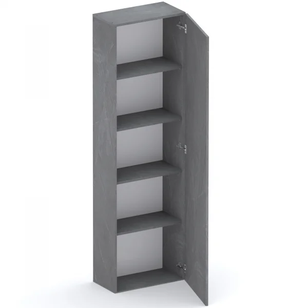 Libreria mobile multiuso scarpiera dispensa 195x186h rovere chiaro antracite Sunset 1003