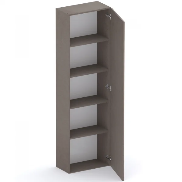 Libreria mobile multiuso scarpiera dispensa 195x186h rovere scuro marrone bronzo Sunset 1003