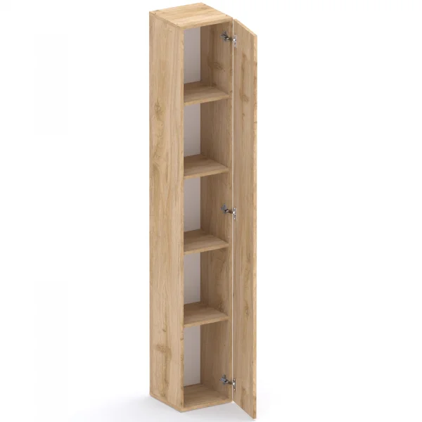 Libreria moderna 84x186h cm 1 anta rovere chiaro Sunset