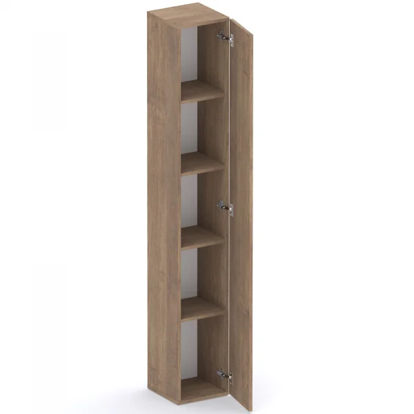 Libreria moderna 84x186h cm 1 anta rovere scuro Sunset