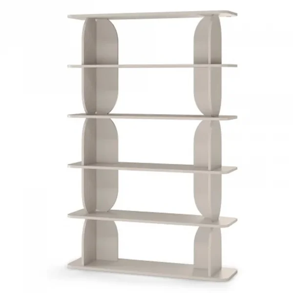 Libreria sospesa 120x185h cm moderna soggiorno cashmere Bukly