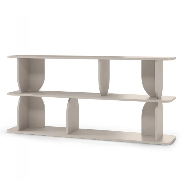 Libreria sospesa 160x78h cm moderna soggiorno cashmere Bukly