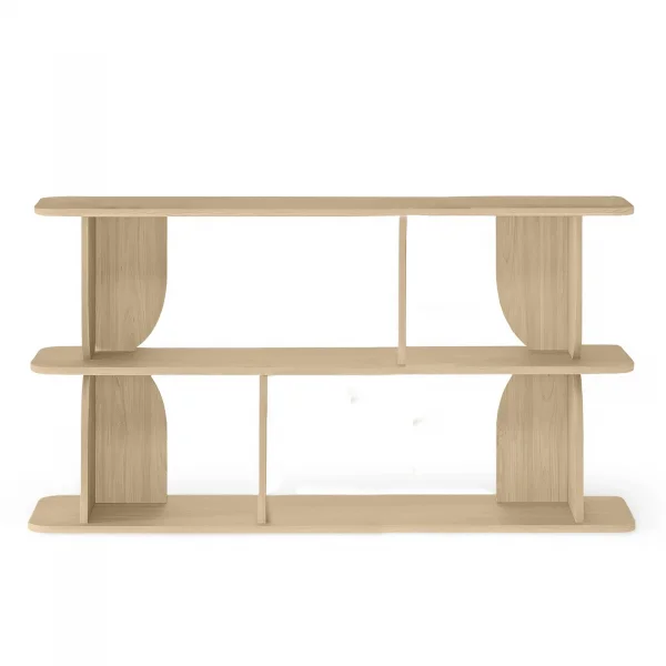 Libreria sospesa 160x78h cm moderna soggiorno rovere Bukly