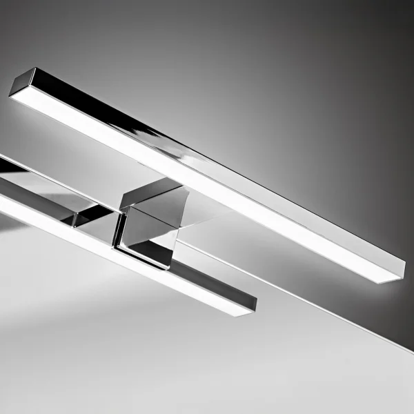 Luce led per specchio bagno 30 cm alluminio cromato Glow