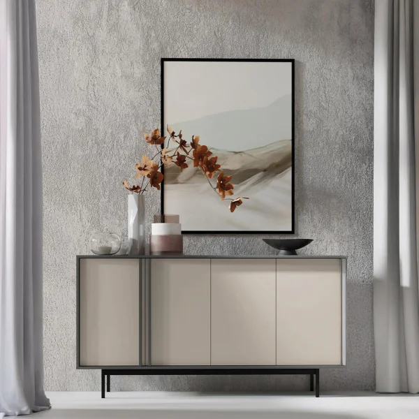 Madia 163x87 cm 4 ante antracite beige Essenzia