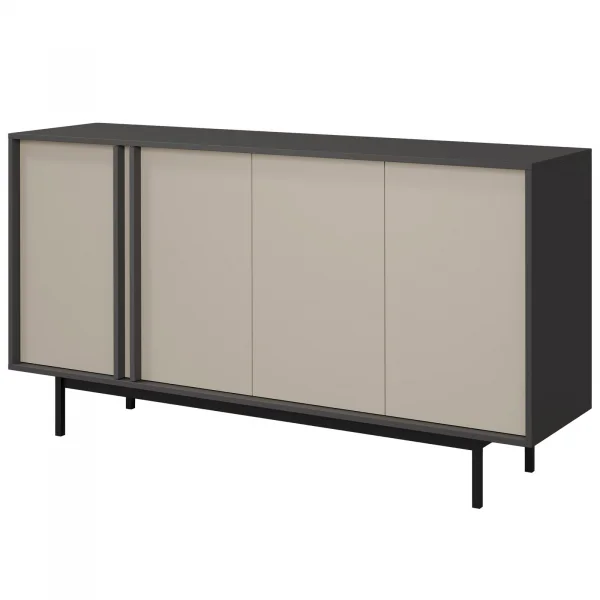 Madia 163x87 cm 4 ante antracite beige Essenzia