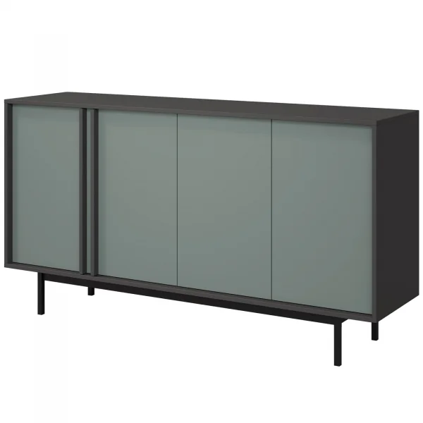 Madia 163x87 cm 4 ante antracite verde Essenzia