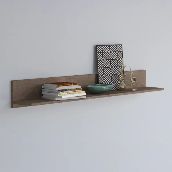 Mensola da parete 215x18h cm soggiorno noce Islen